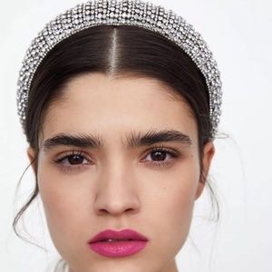 Zara | Accessories | Statement Padded Rhinestone Embellished  display picture 2